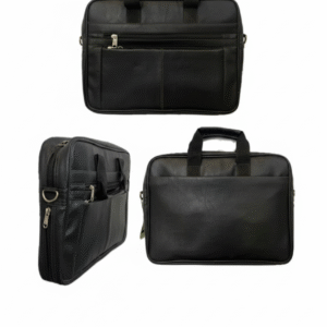 Formal Black Leather Office Laptop Bag