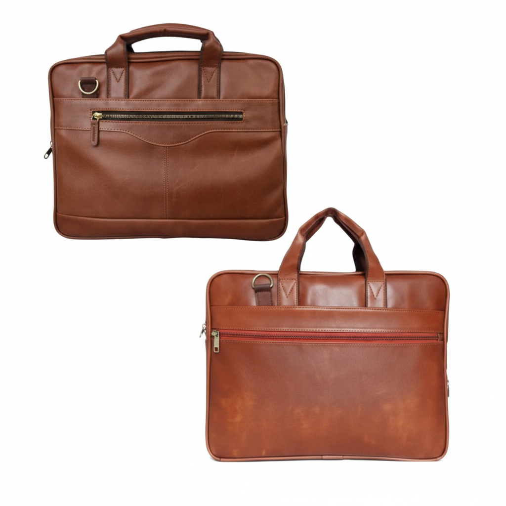 Vintage Brown Leather Laptop & Office Bag